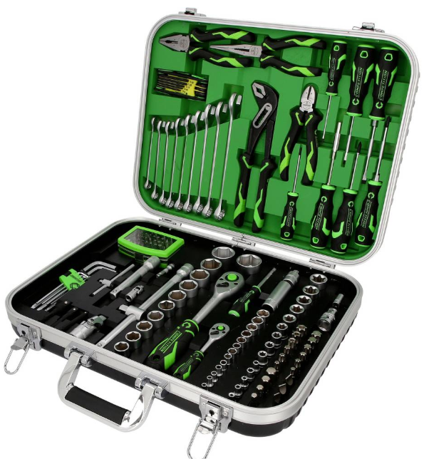Универсальный инструмент 1/4"+1/2"  в универсальном кейсе KS TOOLS