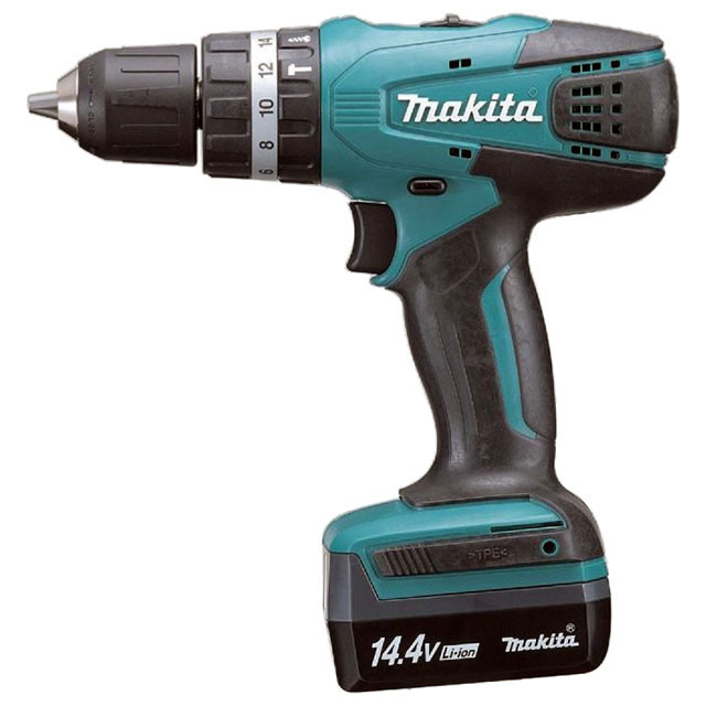 Шуруповёрт с аккумулятором Makita HP347DWE 30 Н·м 14.4V 1.3 Ah (Li-ion) 14.4 В 0 - 1400 об/мин