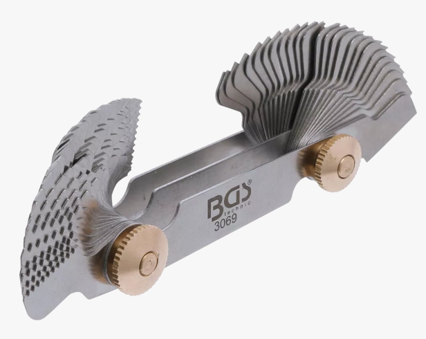 Calibru cu pas dublu în șurub, 52 de lame | Metric 0,25 - 6,0 mm, Whitworth 4G - 62G