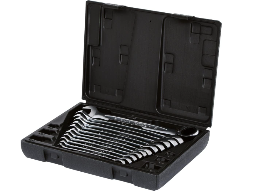 Set de chei cu clichet KS TOOLS cu cap deschis
