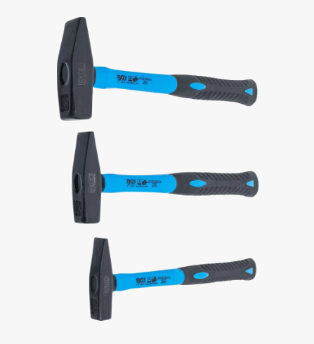 Set ciocane pentru mecanic  Manșă din fibră de sticlă  DIN 1041  300 / 500 / 800 g  3 buc.