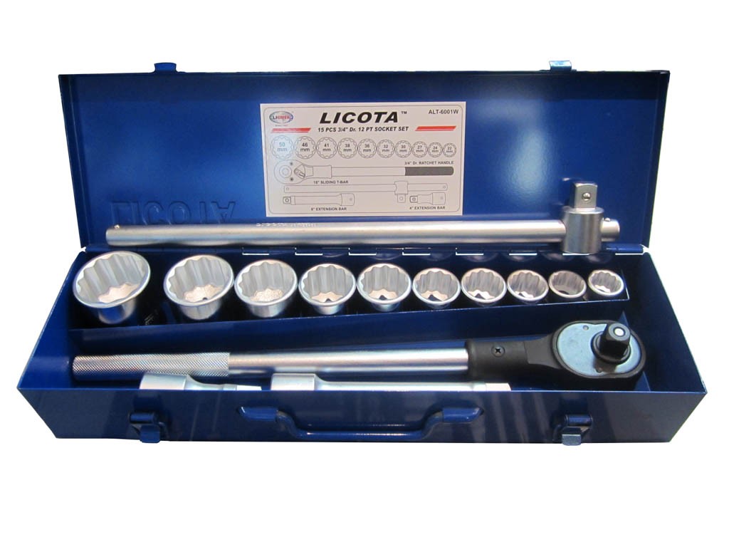 Набор торцевых головок 3/4", 12гр., 7/8"-2", 15пр.