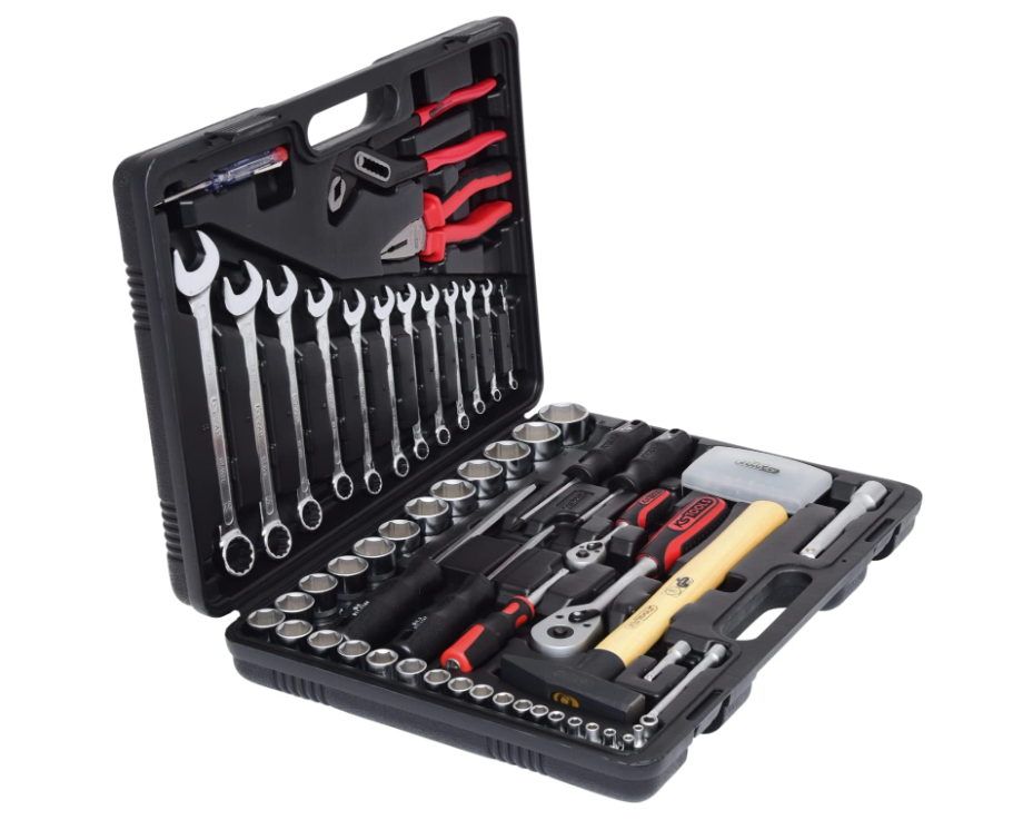 Набор торцевых ключей F6 1/4"-1/2" хромированный, 88 предметов KS TOOLS