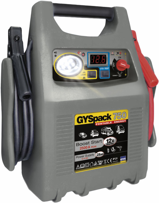 Пусковое устройство на гелевой батареи, 12В - 26Ач GYS GYSPACK 750