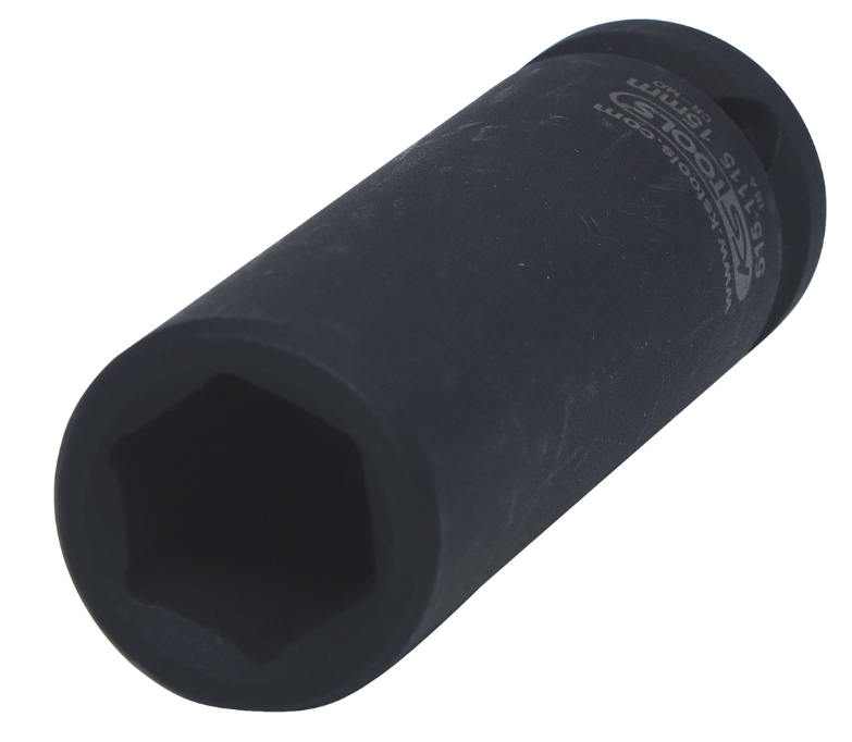 Шестигранная силовая торцовая головка 1/2", длинная, 15 ммv