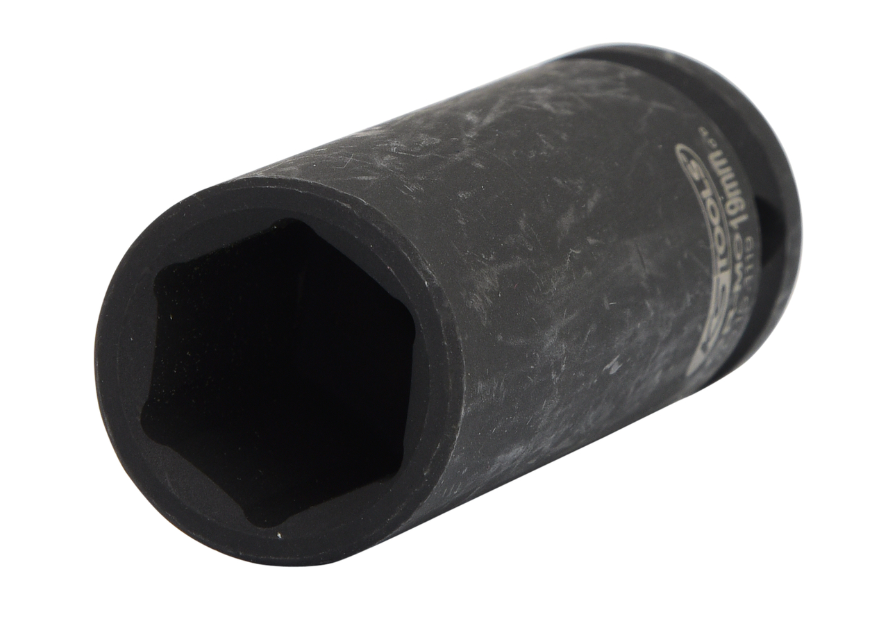 Шестигранная силовая торцовая головка 1/2", длинная, 19 мм